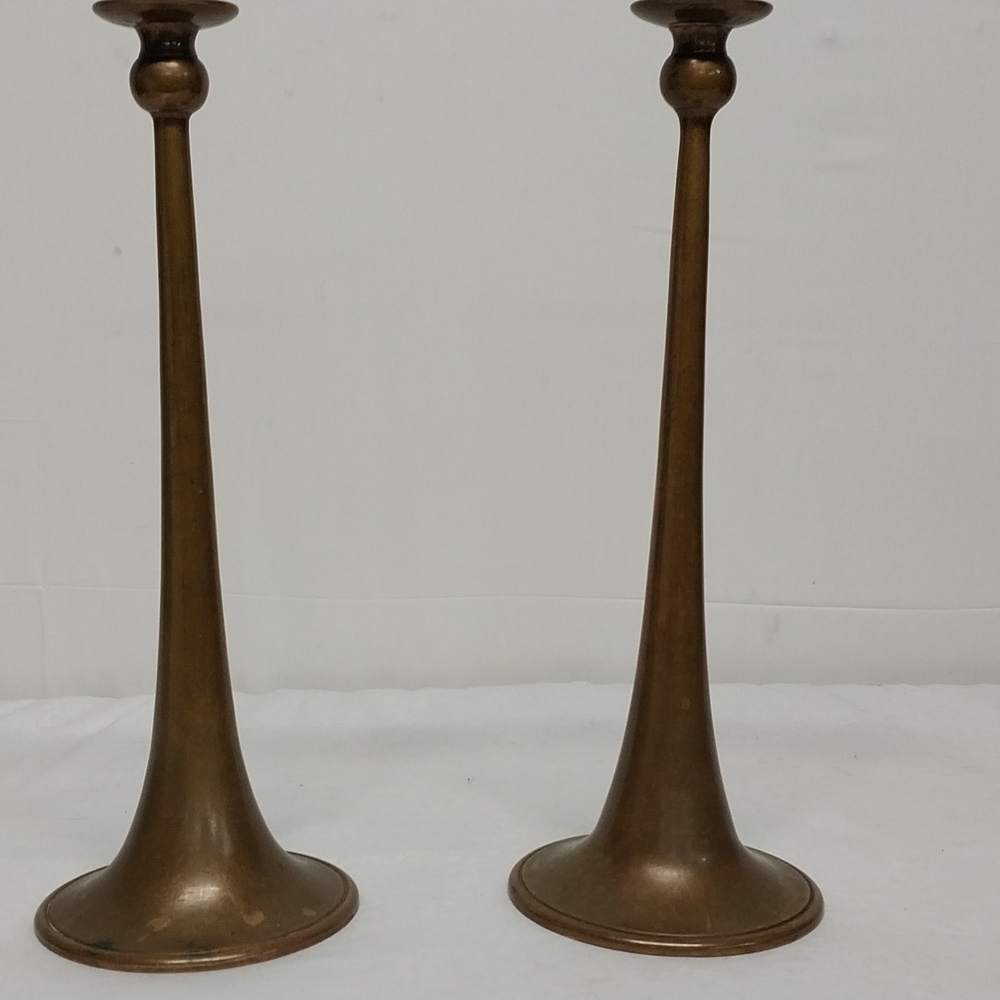 Elegant Bronze Candle Holders Arts And Crafts Prairie School